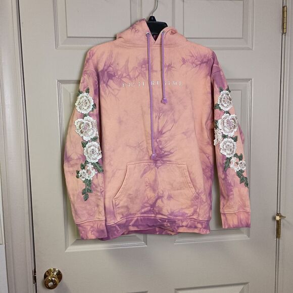 Civil Regime Other - Civil Regime Mens Hoodie Medium Pink Purple Embroidery Hooded Tie Dye Pullover